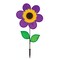 In the Breeze 12 Inch Purple Sunflower Wind Spinner with Leaves - Includes Ground Stake - Colorful Flower for your Yard and Garden
